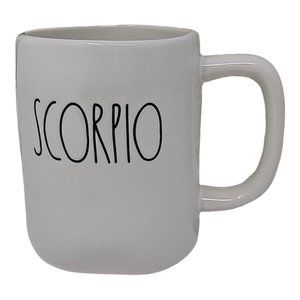 Rae Dunn White with Large Black Letters Scorpio Mug